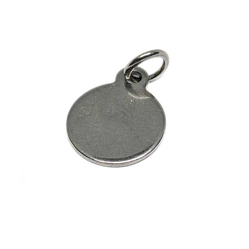 Grabado en Colgante Chapa acero inox 304 10mm Anilla 3mm - - Crystaldreams Abalorios
