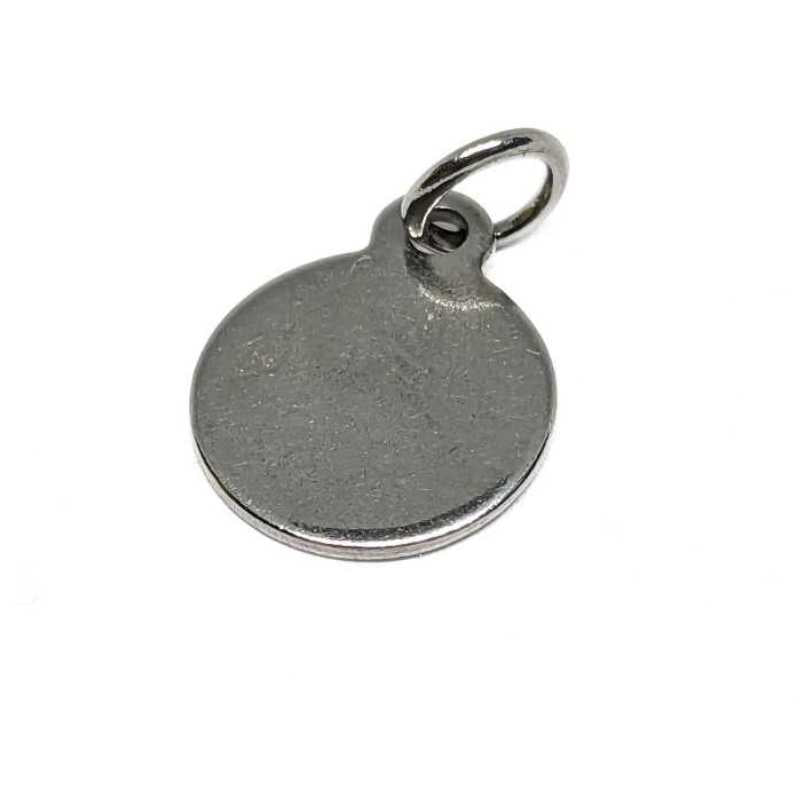 Grabado en Colgante Chapa acero inox 304 12mm Anilla 3mm - - Crystaldreams Abalorios