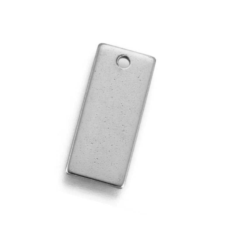 Grabado en Colgante Chapa acero inox 304 21x9mm Agujero 1,5mm - - Crystaldreams Abalorios