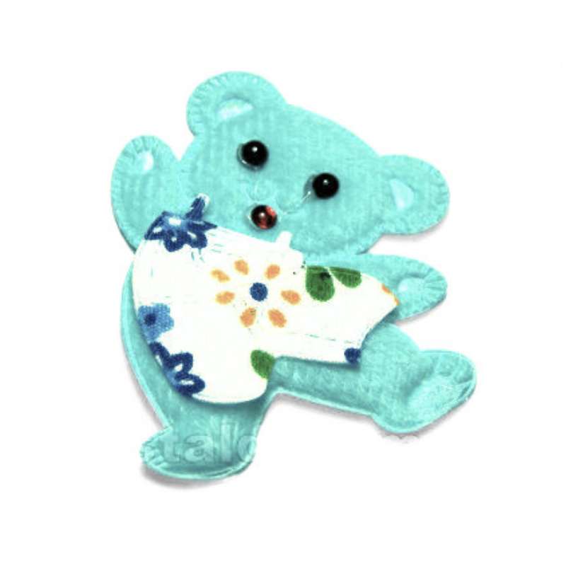 Happy Bear - 57x41mm - - Crystaldreams Abalorios