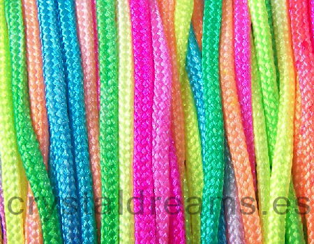 Hiilo nylon trenzado NEON 1,5mm x 1m Multicolor - - Crystaldreams Abalorios