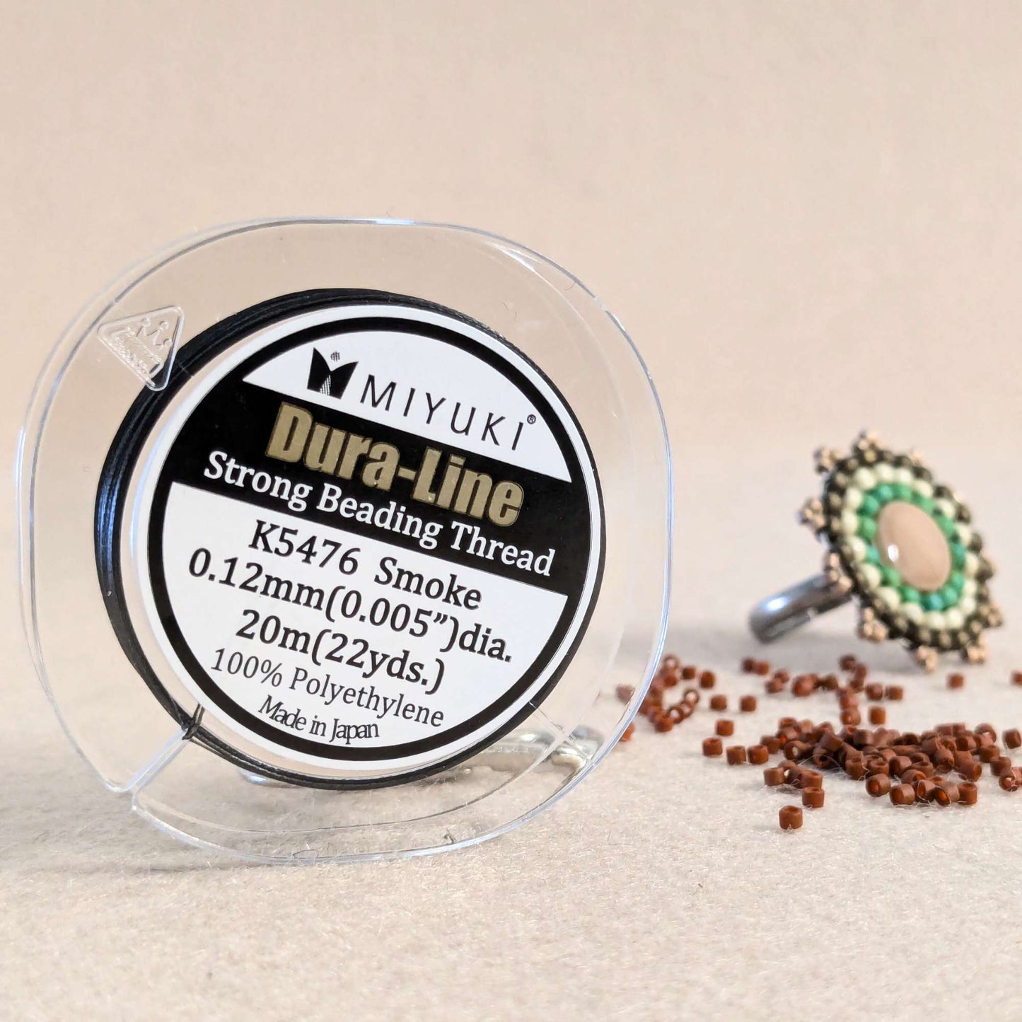 Bobine 20 mètres de hile Dura-Line Crystal 0,12mm - 100% MIYUKI