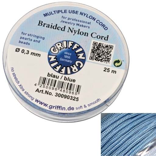 Bobina Hilo Trenzado europeo Griffin - 0,3mm - Blue x 25mts