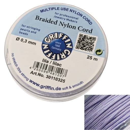 Bobina Hilo Trenzado europeo Griffin - 0,3mm - Lilac x 25mts
