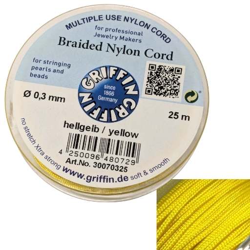 Bobina Hilo Trenzado europeo Griffin - 0,3mm - Yellow x 25mts