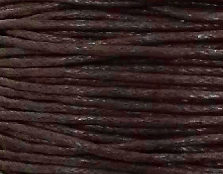 Hilo Algodon encerado 1mm x 1 metros Color Dark Brown - - Crystaldreams Abalorios
