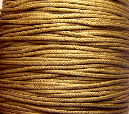 Hilo Algodon encerado 1mm x 1 metros Color Light Brown - - Crystaldreams Abalorios