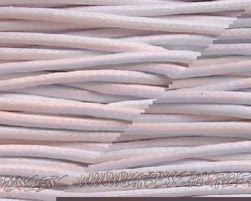 Hilo Algodon encerado 1mm x 1 metros Color White - - Crystaldreams Abalorios