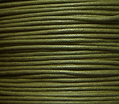 Hilo Algodon encerado 1mm x 1 metros Khaki - - Crystaldreams Abalorios