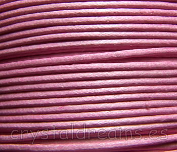 Hilo Algodon encerado 1mm x 1 metros Rose - - Crystaldreams Abalorios