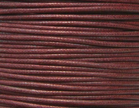 Hilo Algodon encerado 1mm x 1 metros Wine - - Crystaldreams Abalorios