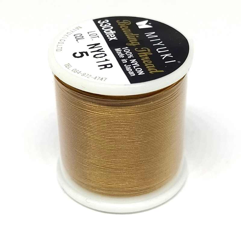 Hilo Miyuki B Ø = 0,18mm - 50 Metros Color Gold nº5 - - Crystaldreams Abalorios