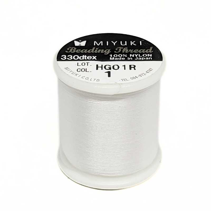 Hilo Miyuki B Ø = 0,18mm - 50 Metros Color White nº1 - - Crystaldreams Abalorios