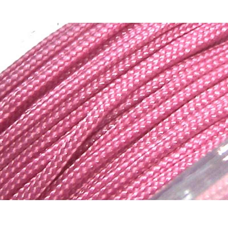 Hilo Nylon Trenzado europeo Griffin -1mm- Dk. Pink x 1m. - - Crystaldreams Abalorios