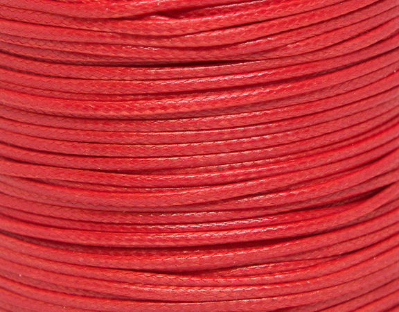 Hilo Poliester Encerado 1mm x 1 metros Red - - Crystaldreams Abalorios