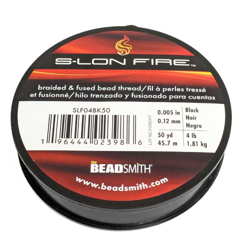 Hilo S-Lon Fire 4lb ( 0,10mm ) Black - 46 metros - - Crystaldreams Abalorios