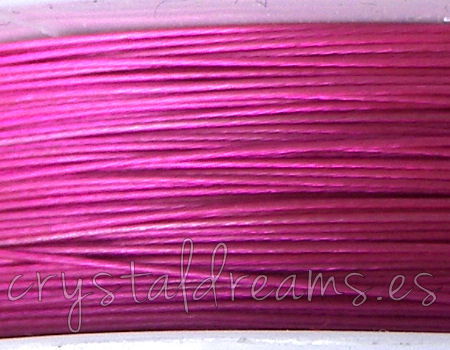 Hilo de Acero 0,38mm - Fuchsia - Precio por metro - - Crystaldreams Abalorios
