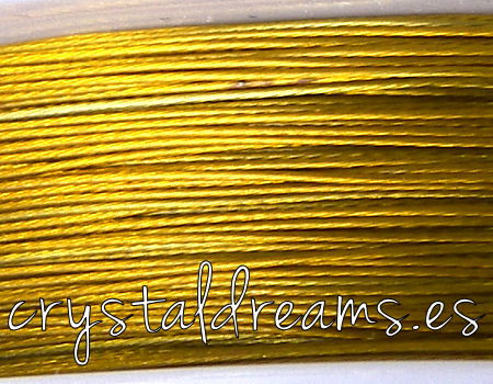 Hilo de Acero 0,38mm - Golden Yellow - Precio por metro - - Crystaldreams Abalorios