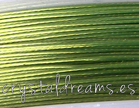 Hilo de Acero 0,45mm - Precio por metro - Green - - Crystaldreams Abalorios