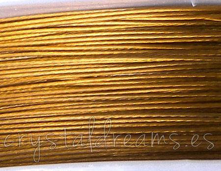 Hilo de Acero 0,45mm - Precio por metro - Light Browm - - Crystaldreams Abalorios