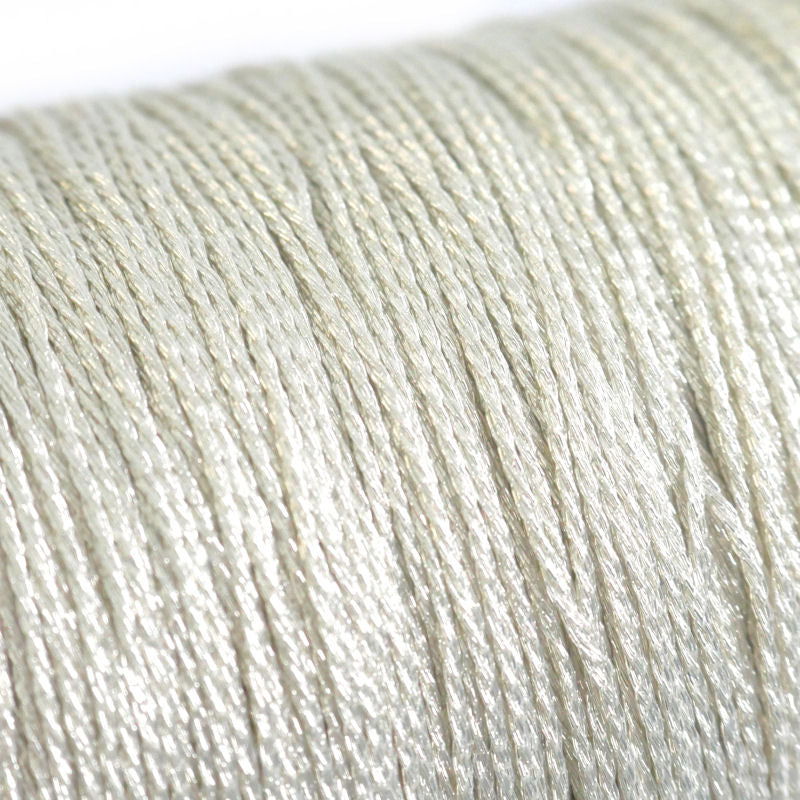 Hilo de Nylon y Metal - Efecto metálico 1mm - Silver - - Crystaldreams Abalorios