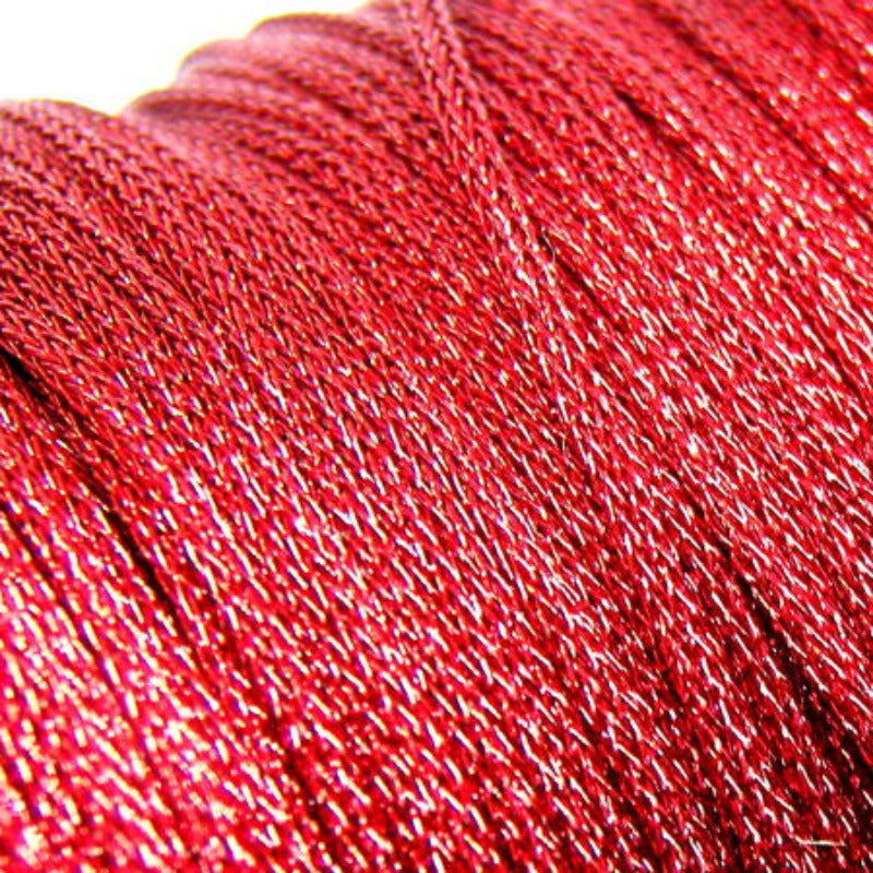 Hilo de Resina y Poliéster con efecto metálico 1mm - Red - - Crystaldreams Abalorios