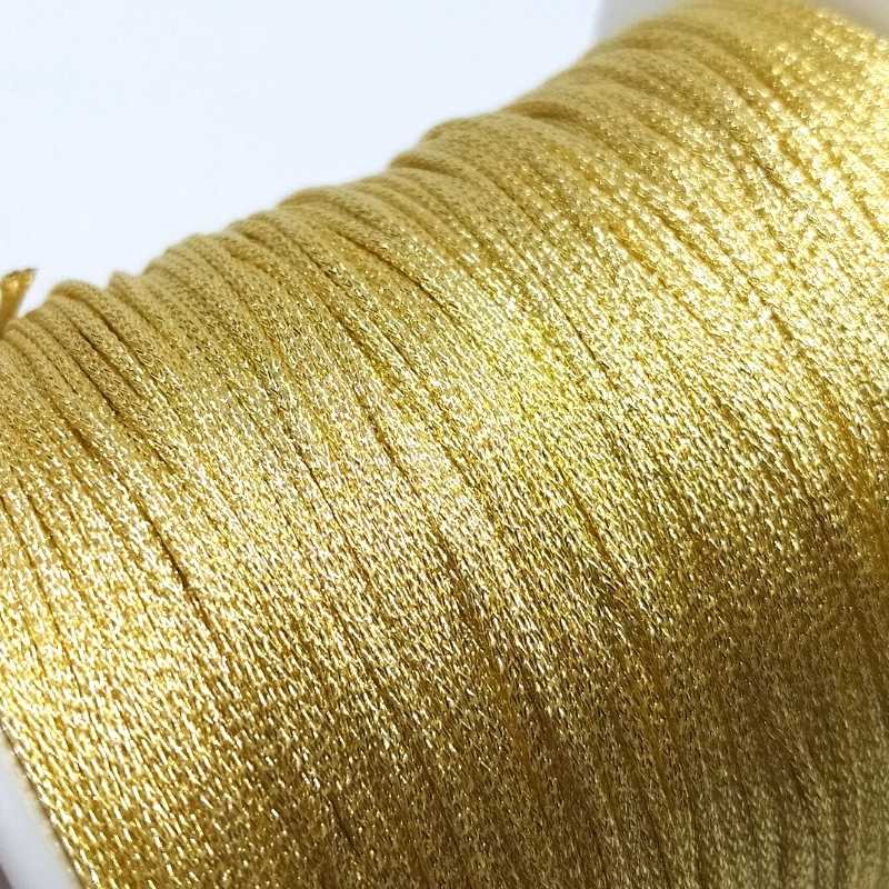 Hilo de Resina y Poliéster con efecto metálico 1mm - Yellow - - Crystaldreams Abalorios