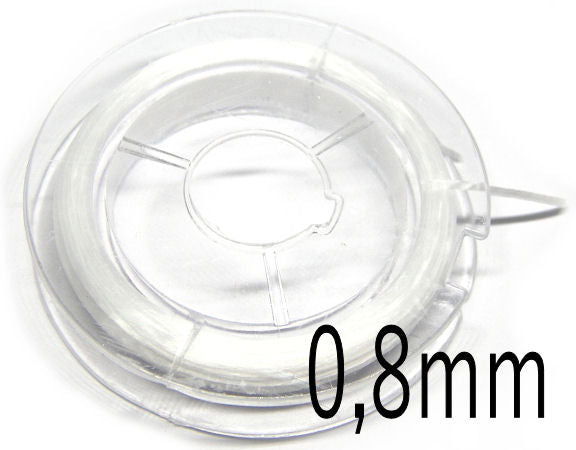 Hilo elástico crystal WHITE 0,8mm x 10m Plano - - Crystaldreams Abalorios