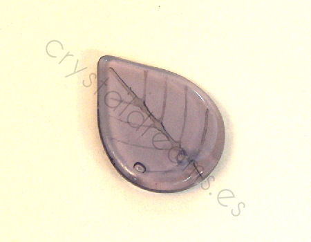 Hojas de cristal checo Purple 17x13mm Agujero: 1mm - - Crystaldreams Abalorios