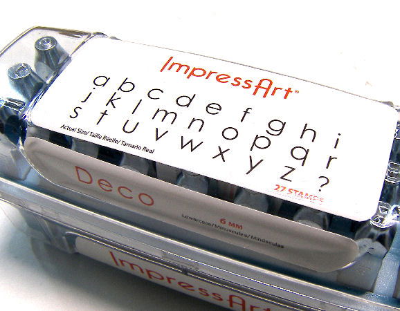 Juego ImpressArt Grabado de Letras Minusculas 27 Piezas 6mm DECO - - Crystaldreams Abalorios