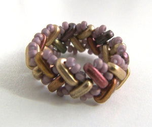 KIT Anillo Espiga con cuentas Bar - Iris - - Crystaldreams Abalorios