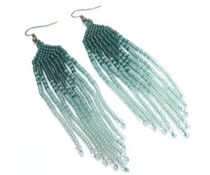 KIT Pendientes Cascada con Rocalla - - Crystaldreams Abalorios