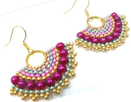 Kit Completo Pendientes Abanico con MIYUKI - - Crystaldreams Abalorios