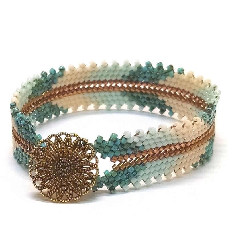 Kit completo Pulsera de Flechas en tonos Verdes - - Crystaldreams Abalorios