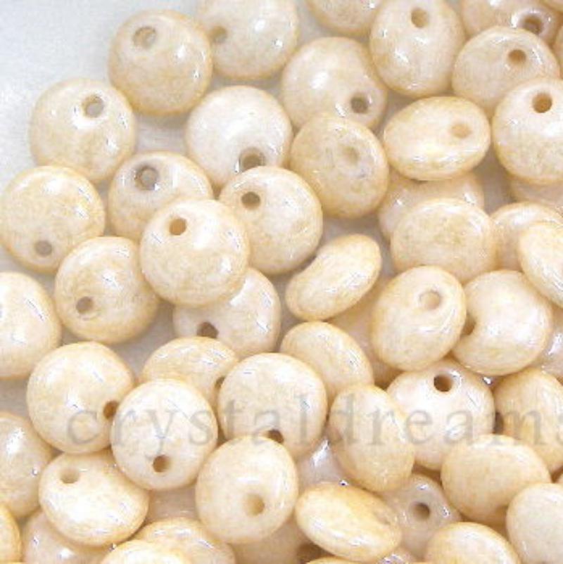 Lentil Beads 6mm - Agujero: 0.8mm - Champagne Luster - - Crystaldreams Abalorios