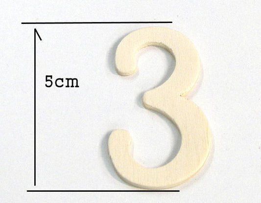 Letra de madera para decoración 5cm - 3 - - Crystaldreams Abalorios