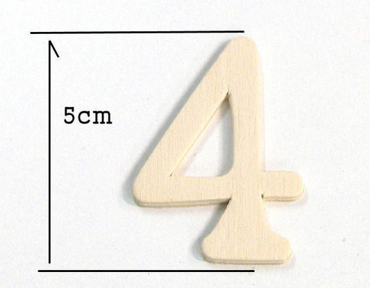 Letra de madera para decoración 5cm - 4 - - Crystaldreams Abalorios