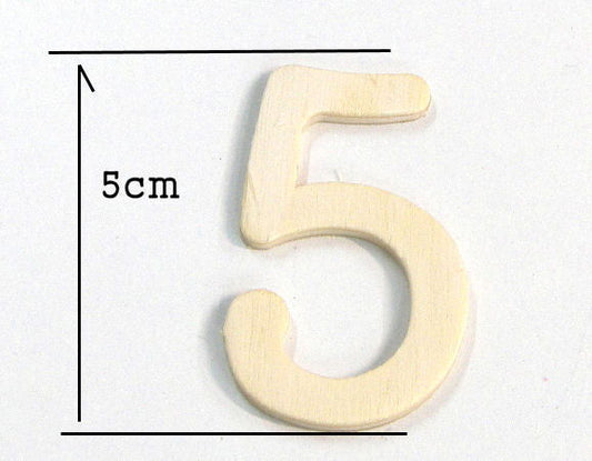 Letra de madera para decoración 5cm - 5 - - Crystaldreams Abalorios