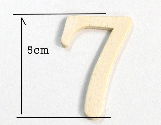 Letra de madera para decoración 5cm - 7 - - Crystaldreams Abalorios