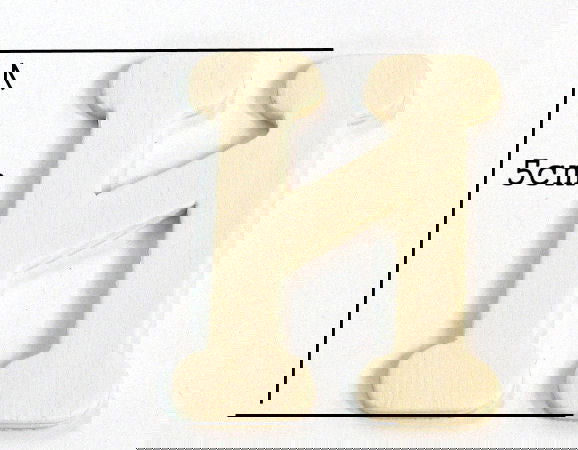 Letra de madera para decoración 5cm - H -  - Crystaldreams Abalorios