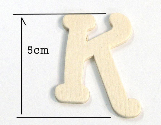 Letra de madera para decoración 5cm - K - - Crystaldreams Abalorios