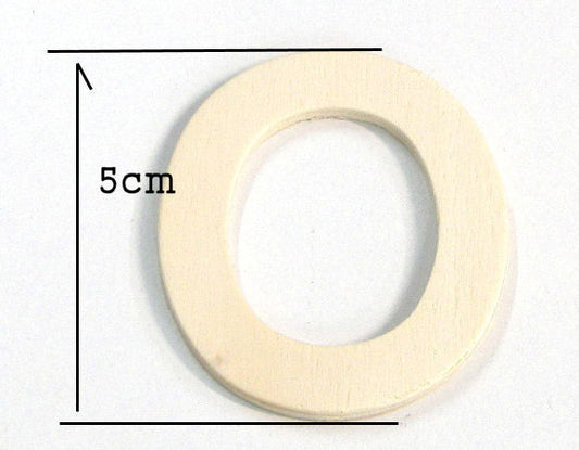 Letra de madera para decoración 5cm - O - - Crystaldreams Abalorios