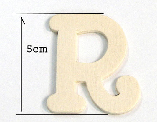Letra de madera para decoración 5cm - R - - Crystaldreams Abalorios
