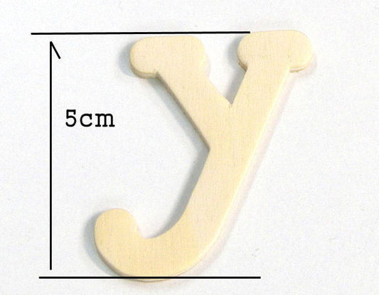 Letra de madera para decoración 5cm - Y - - Crystaldreams Abalorios