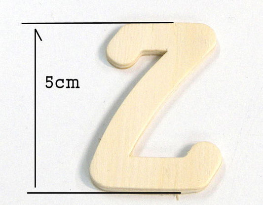 Letra de madera para decoración 5cm - Z - - Crystaldreams Abalorios