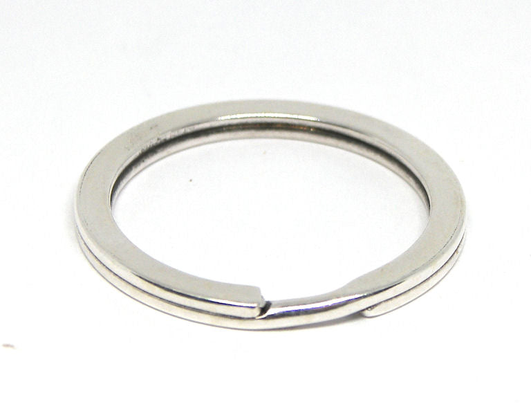 Llavero de acero inoxidable plateado - Anello 30mm - - Crystaldreams Abalorios