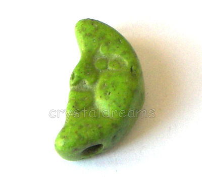 Luna de Turquesa sintetica 17x8x6mm Aguj:2mm - Green - - Crystaldreams Abalorios