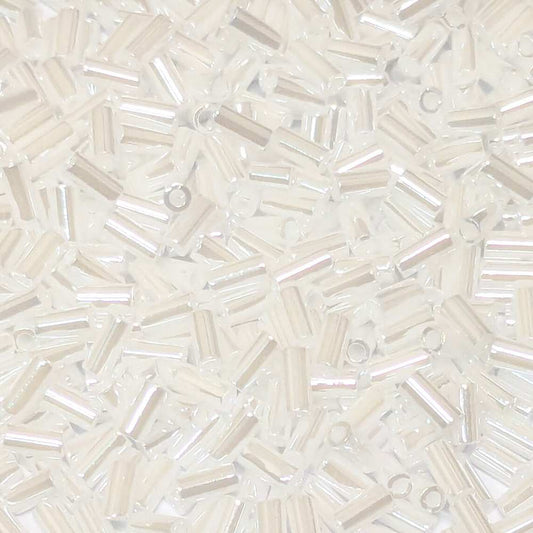 Bugle Miyuki 3mm White Pearl Ceylon venta en paquetes de 5 gramos