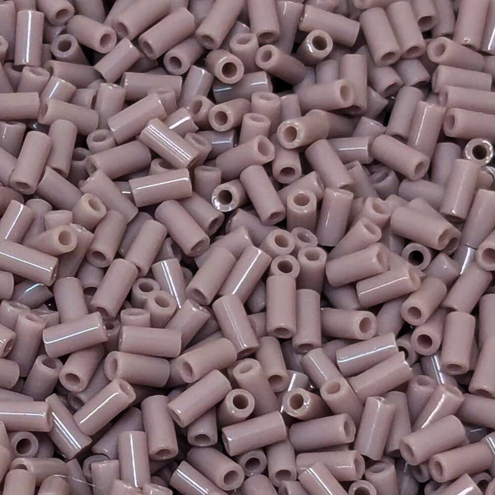 Opaque Mauve bugle beads