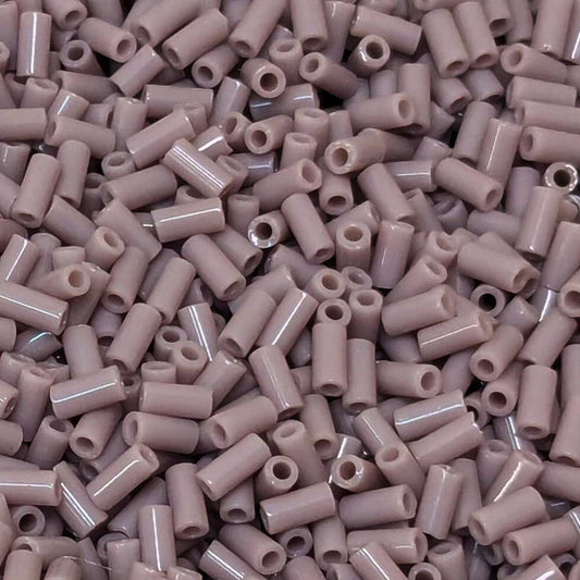 Opaque Mauve bugle beads